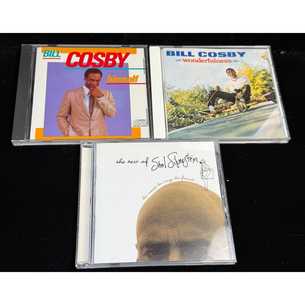 3 Comedy CD Lot: Bill Cosby Himself, Wonderfulness & Shel Silverstein Best Of